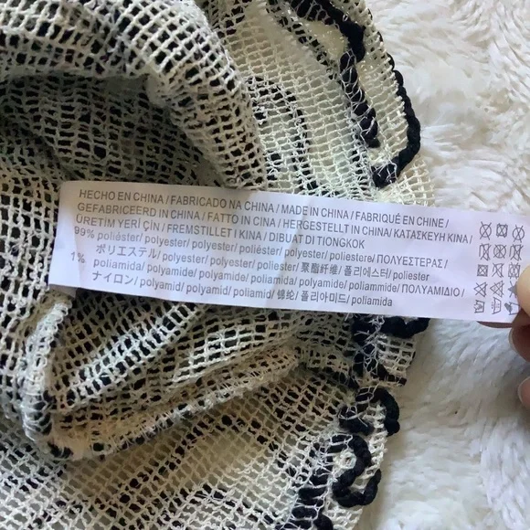 𝅺ZARA Embroidered Mesh/Net Oversize Boxy Tank Top - Picture 7 of 10